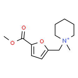ChemSpider 2D Image | 1-(5-Methoxycarbonyl-furan-2-ylmethyl)-1-methyl-piperidinium | C13H20NO3