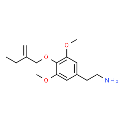 ChemSpider 2D Image | 2-[3,5-Dimethoxy-4-(2-methylenebutoxy)phenyl]ethanamine | C15H23NO3