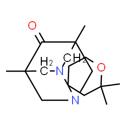 ChemSpider 2D Image | 2',2',5,7-Tetramethyltetrahydro-6H-spiro[1,3-diazatricyclo[3.3.1.1~3,7~]decane-2,4'-pyran]-6-one | C16H26N2O2