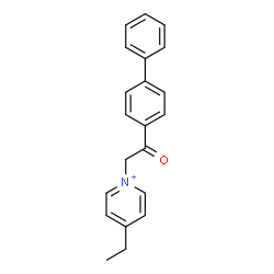 ChemSpider 2D Image | 1-[2-(4-Biphenylyl)-2-oxoethyl]-4-ethylpyridinium | C21H20NO
