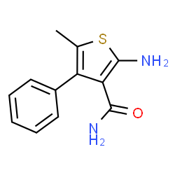 ChemSpider 2D Image | 2-Amino-5-methyl-4-phenyl-3-thiophenecarboxamide | C12H12N2OS