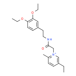 ChemSpider 2D Image | 1-(2-{[2-(3,4-Diethoxyphenyl)ethyl]amino}-2-oxoethyl)-5-ethyl-2-methylpyridinium | C22H31N2O3