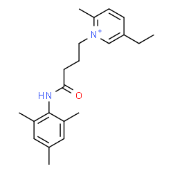 ChemSpider 2D Image | 5-Ethyl-1-[4-(mesitylamino)-4-oxobutyl]-2-methylpyridinium | C21H29N2O