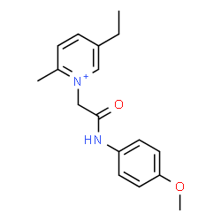 ChemSpider 2D Image | 5-Ethyl-1-{2-[(4-methoxyphenyl)amino]-2-oxoethyl}-2-methylpyridinium | C17H21N2O2
