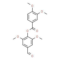 ChemSpider 2D Image | 4-Formyl-2,6-dimethoxyphenyl 3,4-dimethoxybenzoate | C18H18O7