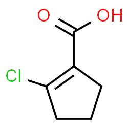 ChemSpider 2D Image | 2-Chloro-1-cyclopentene-1-carboxylic acid | C6H7ClO2