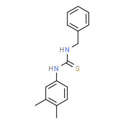 ChemSpider 2D Image | 1-Benzyl-3-(3,4-dimethylphenyl)thiourea | C16H18N2S