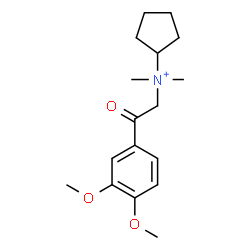 ChemSpider 2D Image | N-[2-(3,4-Dimethoxyphenyl)-2-oxoethyl]-N,N-dimethylcyclopentanaminium | C17H26NO3