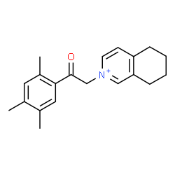 ChemSpider 2D Image | 2-[2-Oxo-2-(2,4,5-trimethylphenyl)ethyl]-5,6,7,8-tetrahydroisoquinolinium | C20H24NO