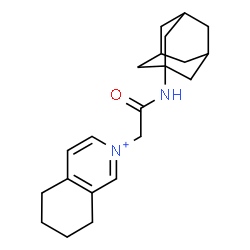 ChemSpider 2D Image | 2-[2-(Adamantan-1-ylamino)-2-oxoethyl]-5,6,7,8-tetrahydroisoquinolinium | C21H29N2O