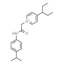 ChemSpider 2D Image | 1-{2-[(4-Isopropylphenyl)amino]-2-oxoethyl}-4-(3-pentanyl)pyridinium | C21H29N2O