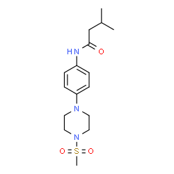 ChemSpider 2D Image | 3-Methyl-N-{4-[4-(methylsulfonyl)-1-piperazinyl]phenyl}butanamide | C16H25N3O3S