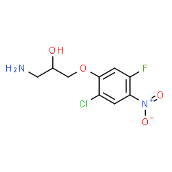 ChemSpider 2D Image | 1-Amino-3-(2-chloro-5-fluoro-4-nitrophenoxy)-2-propanol | C9H10ClFN2O4