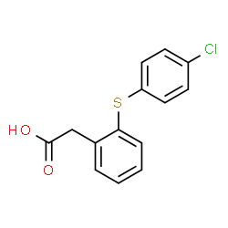 ChemSpider 2D Image | {2-[(4-Chlorophenyl)sulfanyl]phenyl}acetic acid | C14H11ClO2S