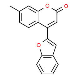 ChemSpider 2D Image | 4-(1-Benzofuran-2-yl)-7-methyl-2H-chromen-2-one | C18H12O3