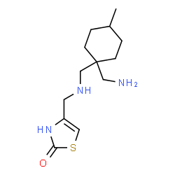 ChemSpider 2D Image | 4-[({[1-(Aminomethyl)-4-methylcyclohexyl]methyl}amino)methyl]-1,3-thiazol-2(3H)-one | C13H23N3OS