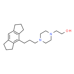 ChemSpider 2D Image | 2-{4-[3-(1,2,3,5,6,7-Hexahydro-s-indacen-4-yl)propyl]-1-piperazinyl}ethanol | C21H32N2O