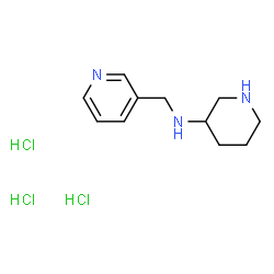 ChemSpider 2D Image | N-(3-Pyridinylmethyl)-3-piperidinamine trihydrochloride | C11H20Cl3N3