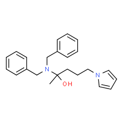 ChemSpider 2D Image | 2-(Dibenzylamino)-5-(1H-pyrrol-1-yl)-2-pentanol | C23H28N2O