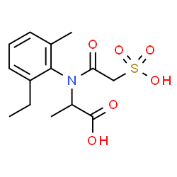 ChemSpider 2D Image | N-(2-Ethyl-6-methylphenyl)-N-(sulfoacetyl)alanine | C14H19NO6S