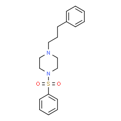 ChemSpider 2D Image | 1-(3-Phenylpropyl)-4-(phenylsulfonyl)piperazine | C19H24N2O2S