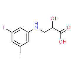 ChemSpider 2D Image | 3-[(3,5-Diiodophenyl)amino]-2-hydroxypropanoic acid | C9H9I2NO3