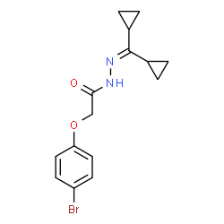 ChemSpider 2D Image | 2-(4-Bromophenoxy)-N'-(dicyclopropylmethylene)acetohydrazide | C15H17BrN2O2