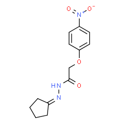 ChemSpider 2D Image | N'-Cyclopentylidene-2-(4-nitrophenoxy)acetohydrazide | C13H15N3O4