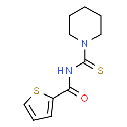 ChemSpider 2D Image | N-(Piperidin-1-ylcarbothioyl)thiophene-2-carboxamide | C11H14N2OS2
