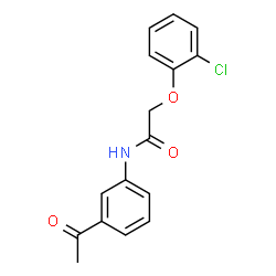 ChemSpider 2D Image | N-(3-Acetylphenyl)-2-(2-chlorophenoxy)acetamide | C16H14ClNO3