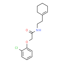 ChemSpider 2D Image | 2-(2-Chlorophenoxy)-N-[2-(1-cyclohexen-1-yl)ethyl]acetamide | C16H20ClNO2