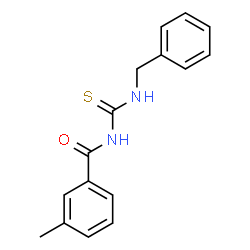 ChemSpider 2D Image | N-(Benzylcarbamothioyl)-3-methylbenzamide | C16H16N2OS
