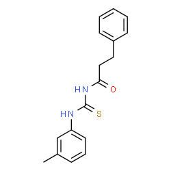 ChemSpider 2D Image | N-[(3-Methylphenyl)carbamothioyl]-3-phenylpropanamide | C17H18N2OS