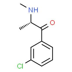 ChemSpider 2D Image | (2S)-1-(3-Chlorophenyl)-2-(methylamino)-1-propanone | C10H12ClNO