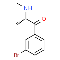 ChemSpider 2D Image | (2S)-1-(3-Bromophenyl)-2-(methylamino)-1-propanone | C10H12BrNO