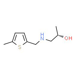 ChemSpider 2D Image | (2S)-1-{[(5-Methyl-2-thienyl)methyl]amino}-2-propanol | C9H15NOS