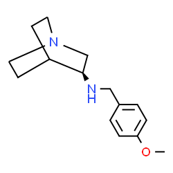 ChemSpider 2D Image | (3S)-N-(4-Methoxybenzyl)quinuclidin-3-amine | C15H22N2O