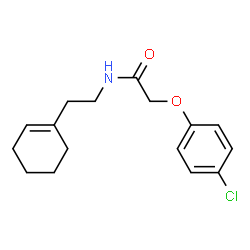 ChemSpider 2D Image | 2-(4-Chlorophenoxy)-N-[2-(1-cyclohexen-1-yl)ethyl]acetamide | C16H20ClNO2