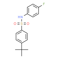 ChemSpider 2D Image | 4-tert-butyl-N-(4-fluorophenyl)benzenesulfonamide | C16H18FNO2S
