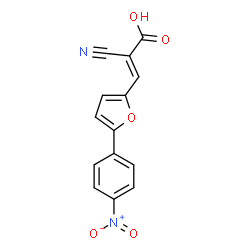ChemSpider 2D Image | (2E)-2-Cyano-3-[5-(4-nitrophenyl)-2-furyl]acrylic acid | C14H8N2O5