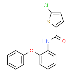 ChemSpider 2D Image | 5-Chloro-N-(2-phenoxyphenyl)-2-thiophenecarboxamide | C17H12ClNO2S