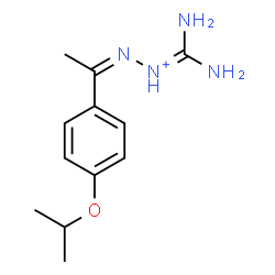 ChemSpider 2D Image | (2Z)-1-(Diaminomethylene)-2-[1-(4-isopropoxyphenyl)ethylidene]hydrazinium | C12H19N4O
