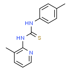 ChemSpider 2D Image | 1-(4-Methylphenyl)-3-(3-methyl-2-pyridinyl)thiourea | C14H15N3S