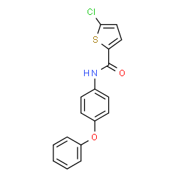 ChemSpider 2D Image | 5-Chloro-N-(4-phenoxyphenyl)-2-thiophenecarboxamide | C17H12ClNO2S