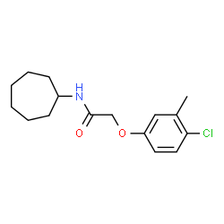 ChemSpider 2D Image | 2-(4-Chloro-3-methylphenoxy)-N-cycloheptylacetamide | C16H22ClNO2