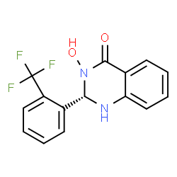 ChemSpider 2D Image | (2S)-3-Hydroxy-2-[2-(trifluoromethyl)phenyl]-2,3-dihydro-4(1H)-quinazolinone | C15H11F3N2O2