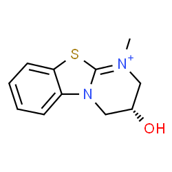 ChemSpider 2D Image | (3R)-3-Hydroxy-1-methyl-3,4-dihydro-2H-pyrimido[2,1-b][1,3]benzothiazol-1-ium | C11H13N2OS
