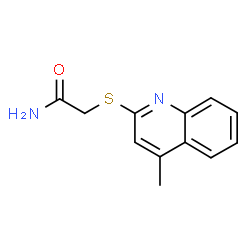 ChemSpider 2D Image | 2-((4-methylquinolin-2-yl)thio)acetamide | C12H12N2OS