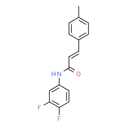 ChemSpider 2D Image | (2E)-N-(3,4-Difluorophenyl)-3-(4-methylphenyl)acrylamide | C16H13F2NO