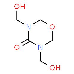 ChemSpider 2D Image | 3,5-Bis(hydroxymethyl)-1,3,5-oxadiazinan-4-one | C5H10N2O4